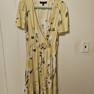 Rachel Roy dress size 0x yellow with white flowers